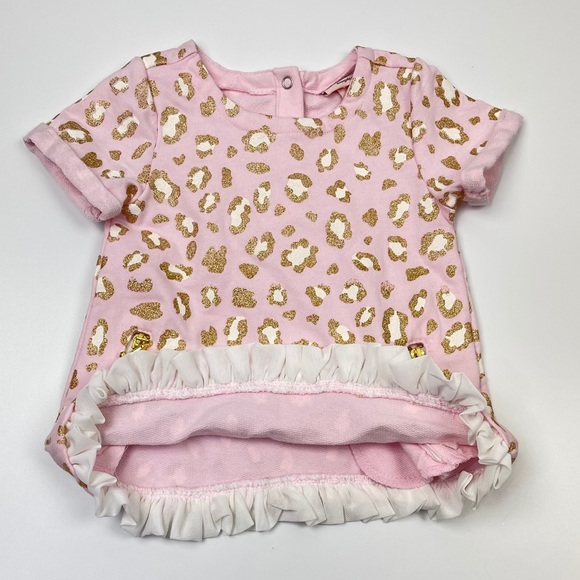 JUICY COUTURE Baby Pink Leopard Ruffle Dress 12 M - Picture 6 of 16